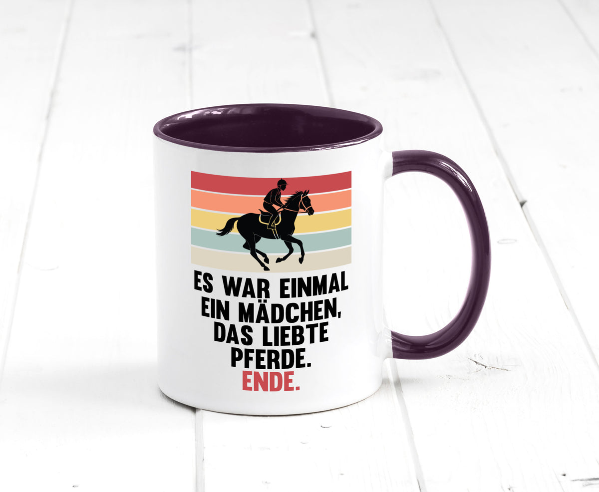 Es war einmal ein Mädchen das Liebte Pferde | lustig Humor Geschenkidee Tasse