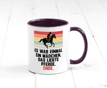 Es war einmal ein Mädchen das Liebte Pferde | lustig Humor Geschenkidee Tasse