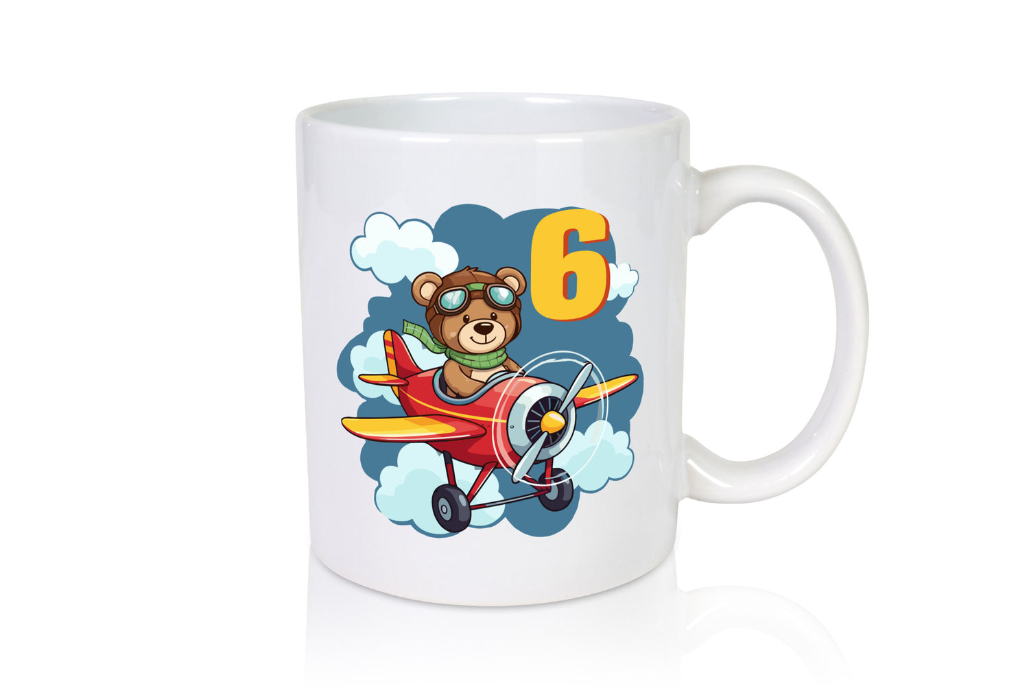 6. Geburtstag | 6 Jahre Kinder Pilot Flugzeug Humor Geschenkidee Tasse