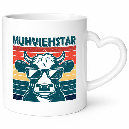 Muhviehstar | Kuh Landwirt mit Brille lustiger Spruch Geschenk Humor
