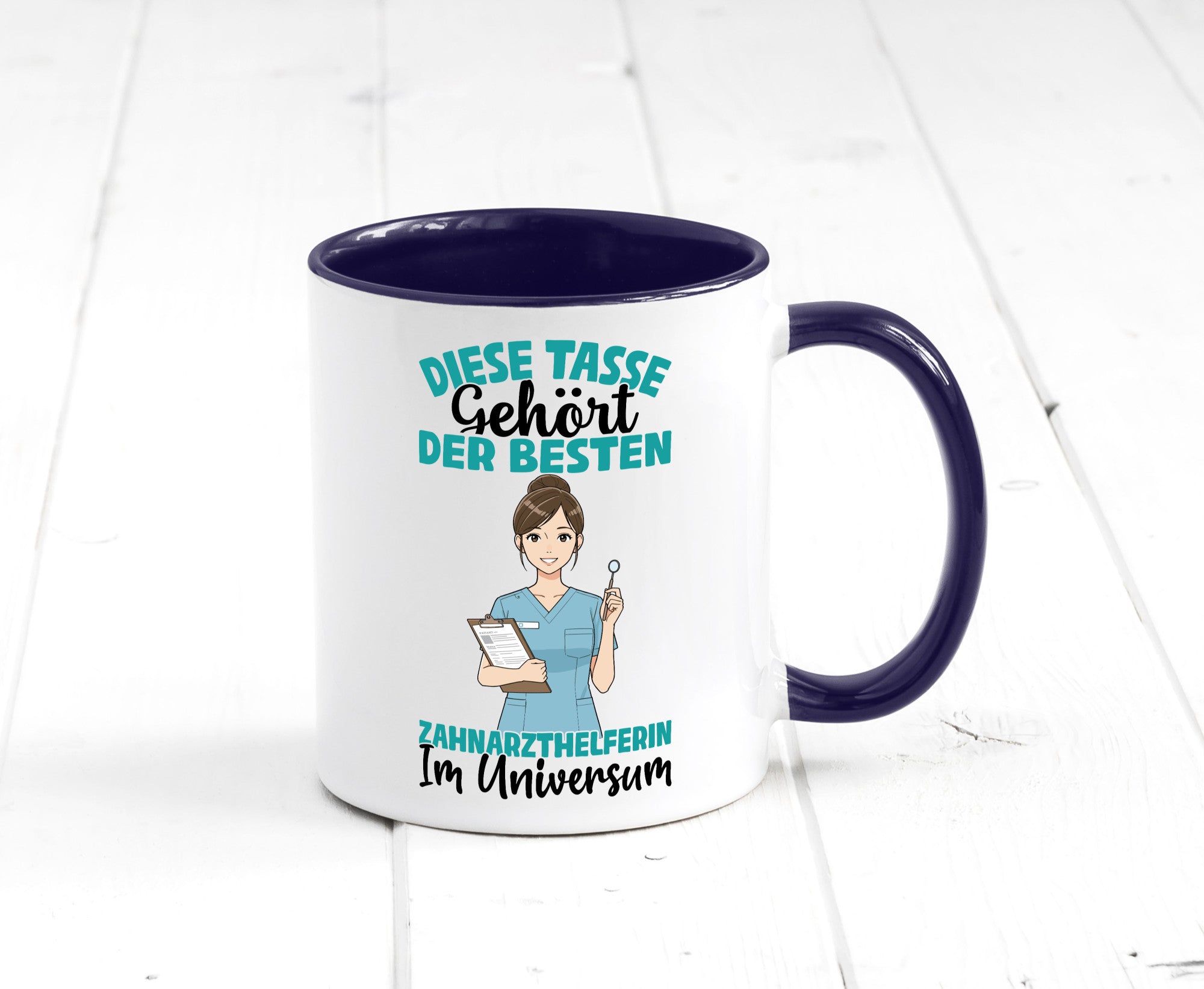 Im Universum: Zahnarzthelferin | Zahnmedizin Humor Geschenkidee Tasse