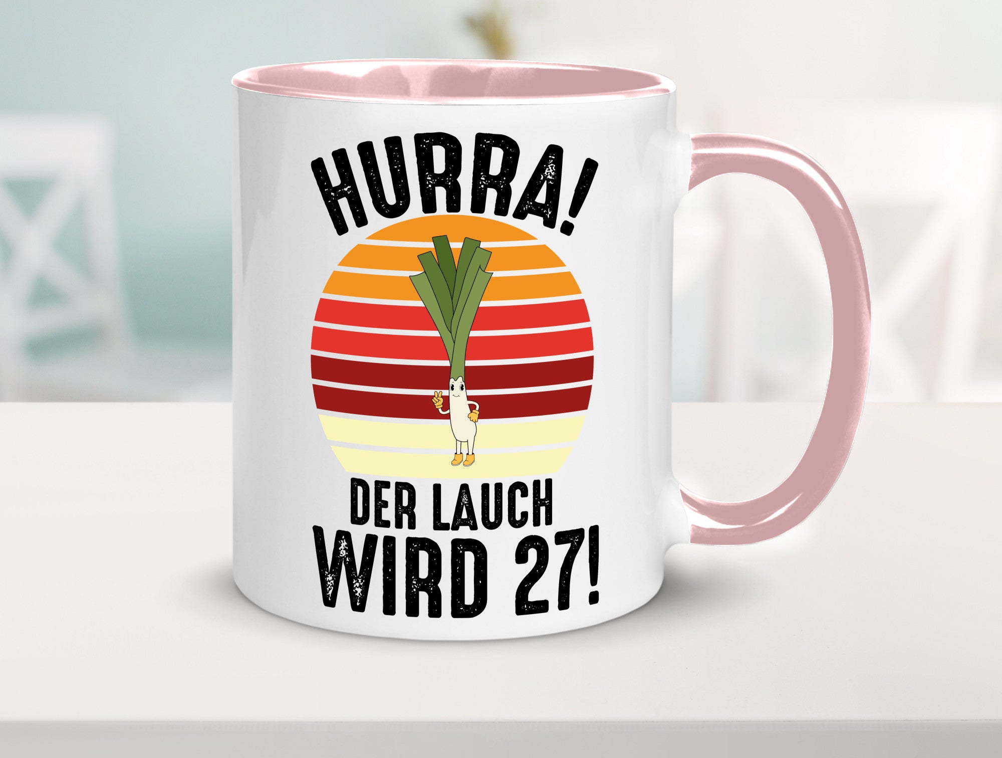 Hurra der lauch wird 27 | 27. Geburtstag Ehrentag Humor Geschenkidee Tasse