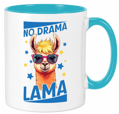 No Drama Lama | Alpaka mit Sonnenbrille Geschenk Humor Geschenkidee lustiger Tasse