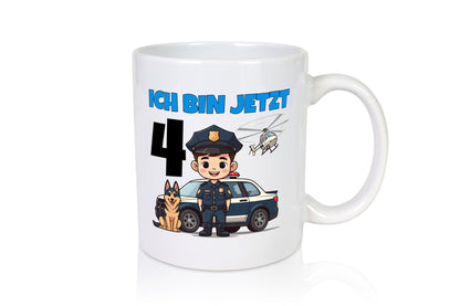 4. Geburtstag | 4 Jahre Polizei Kind Polizeiauto Humor Geschenkidee Tasse