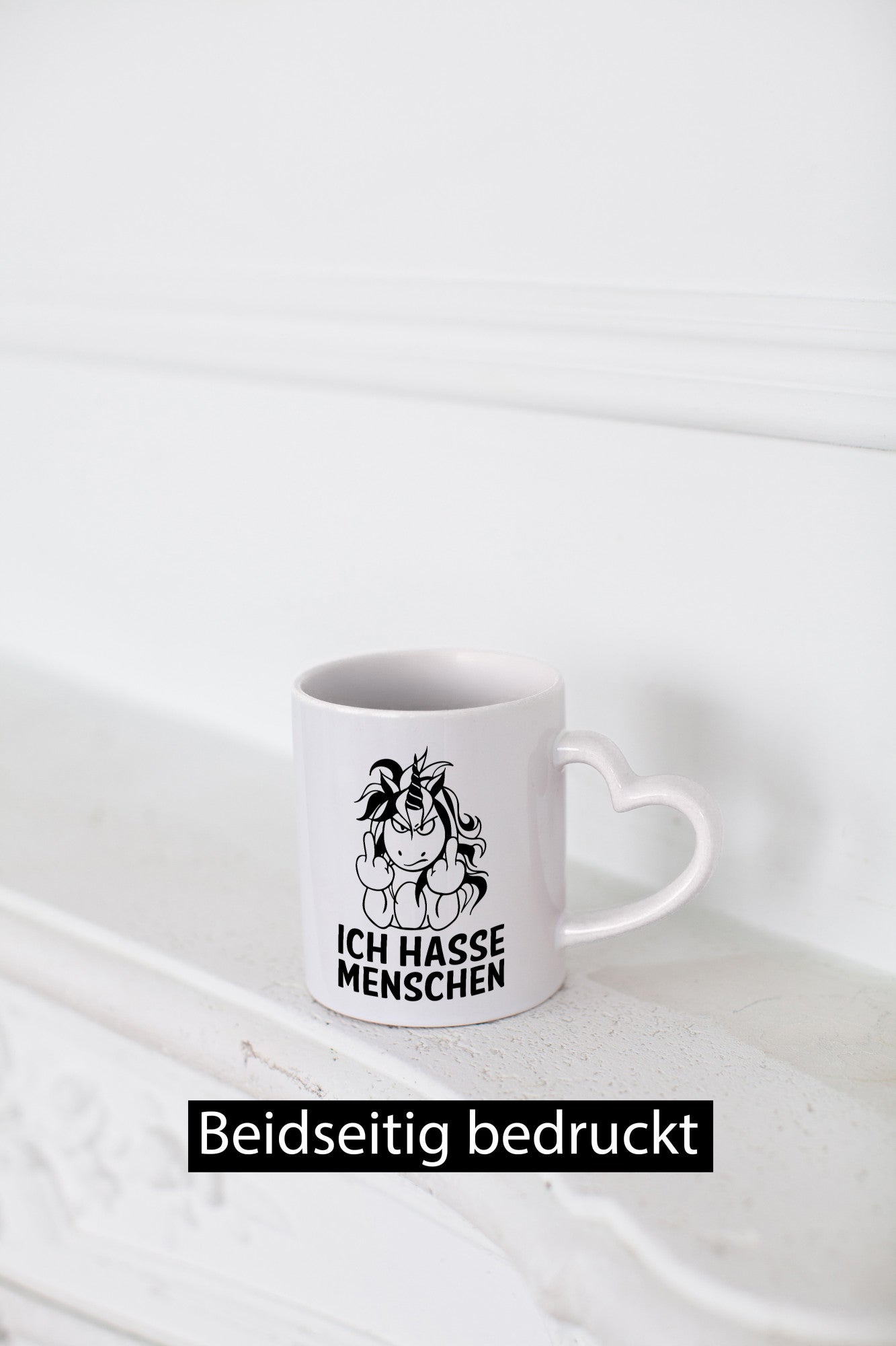 Ich hasse Menschen | Einhorn Stinkefinger lustig Humor Geschenkidee Geschenk