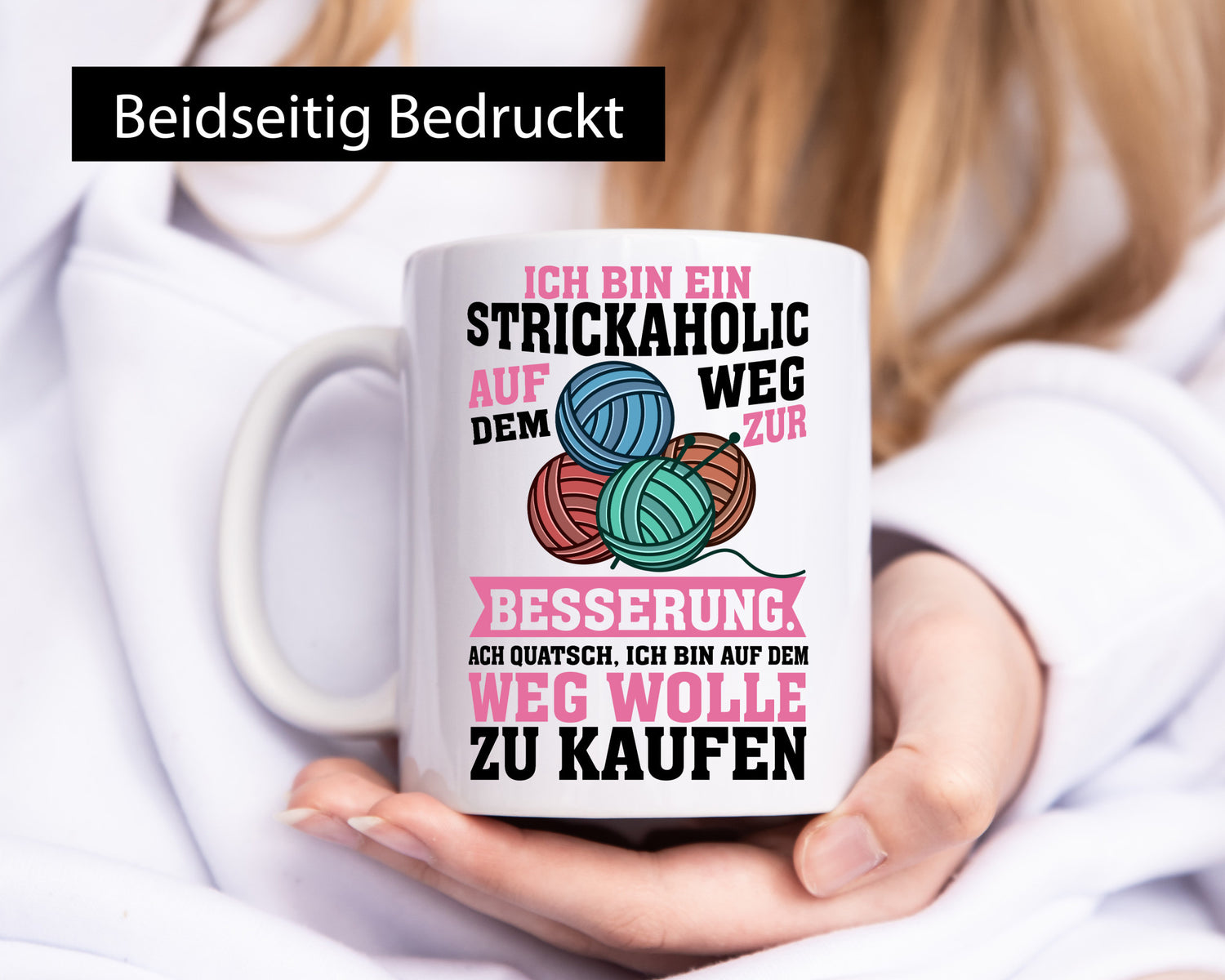 Ich bin ein Strickaholic | Stricken Strickzubehör lustig Humor Geschenkidee