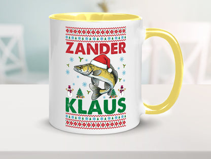 Zander Klaus | Ugly Christmas Angler Angeln v2 Geschenk Humor Geschenkidee Tasse