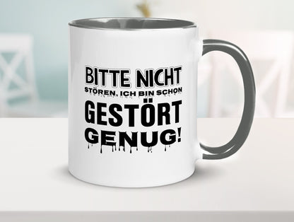 Ich bin schon gestört lustiger Spruch Geschenk Humor Geschenkidee Tasse