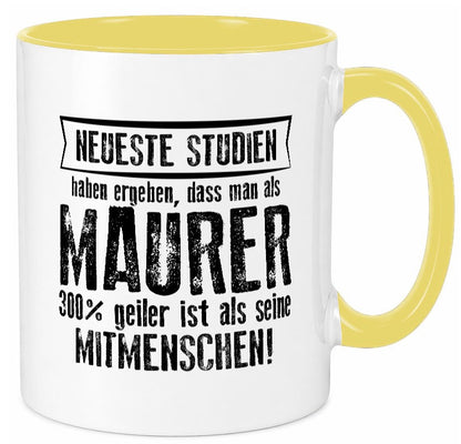 Neuste Studien: Maurer | Bau Handwerker Geschenkidee Humor Tasse