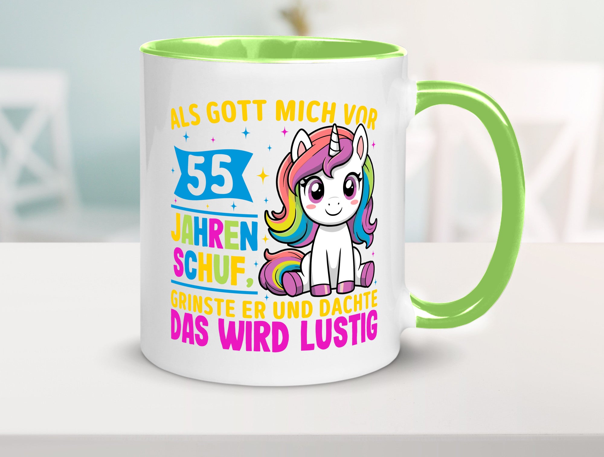 55. Geburtstag | Als Gott mich schuf 40 Jahre v2 lustiger Spruch Geschenk
