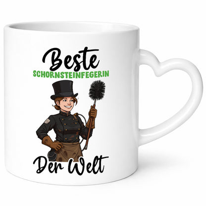 Beste Schornsteinfegerin | Kaminkehrer lustig Humor Geschenkidee Geschenk Tasse