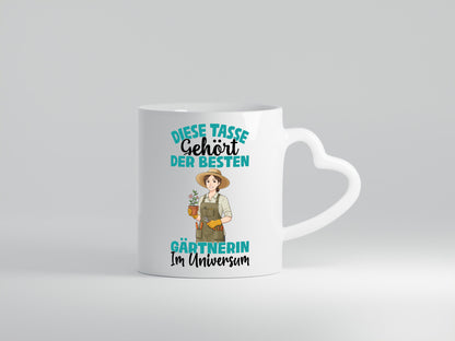 Im Universum: Gärtnerin | Gartenbau Humor Geschenkidee Tasse