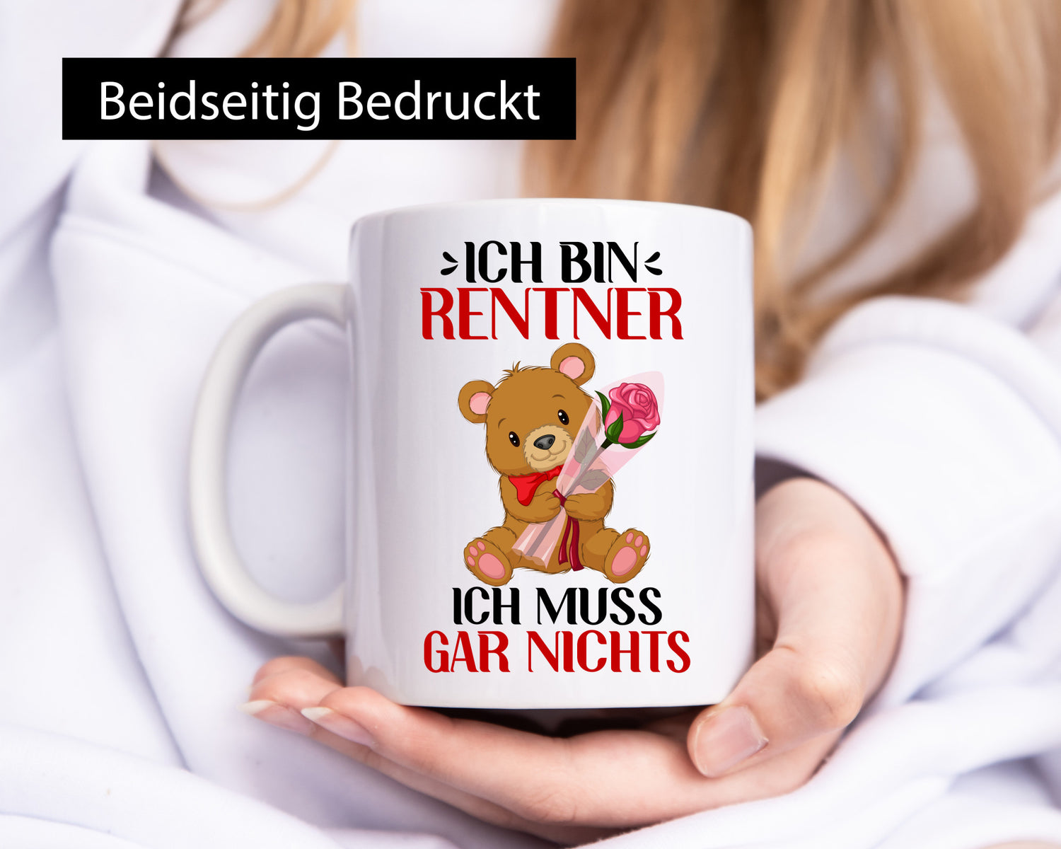 Ich bin Rentner muss gar nix | Teddybär lustiger Spruch Geschenk Ruhestand