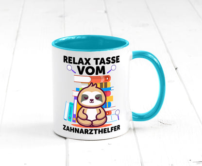 Relax Tasse: Zahnarzthelfer | Zahnmedizin lustig Humor Geschenkidee Geschenk