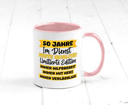 50 Jahre im Dienst | Jubiläum Arbeit v8 lustiger Spruch Geschenk Kollegen Büro
