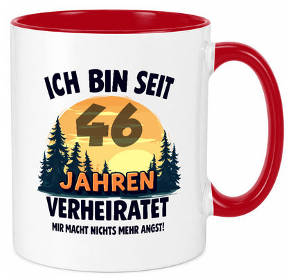 Ich bin Verheiratet | 46. Hochzeitstag Ehepaar Geschenkidee Humor Tasse