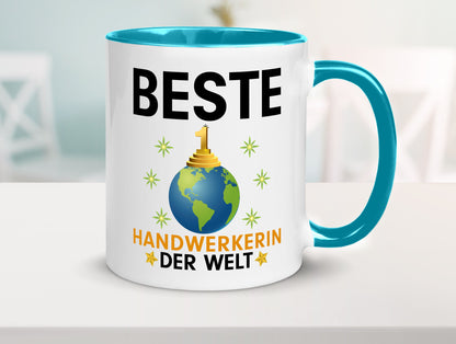 Welt Beste Handwerkerin | Handwerkerinnen lustiger Spruch Geschenk Humor Tasse