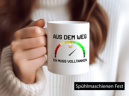 Aus dem Weg | Volltanken Bier Biertrinker Tacho lustig Humor Geschenkidee
