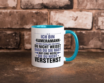 Löse Probleme: Kameramann | Kamera v2 lustiger Spruch Geschenk Humor Tasse