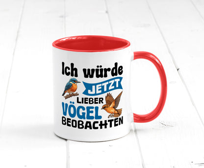 Vögel beobachten | Vogel lustig Humor Geschenkidee Geschenk Tasse