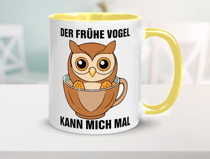 Der frühe Vogel kann mich mal | Eule Morgenmuffel v2 lustiger Spruch Geschenk