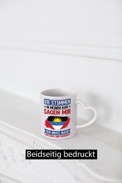 Antigua und Barbuda | Urlaub Stimmen in meinem Kopf Geschenkidee Humor Tasse