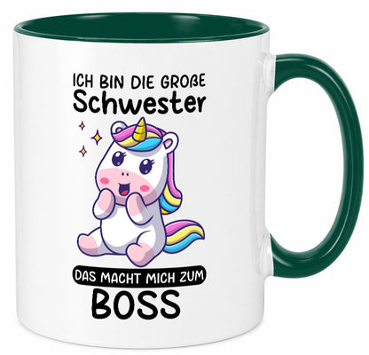 Große schwester macht mich zum Boss | Einhorn Geschwister lustiger Spruch