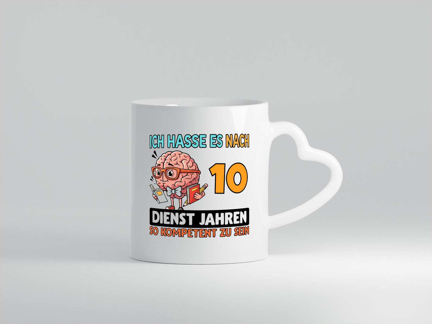 10 Dienstjahre | Arbeit Kompetent Geschenkidee Kollegen Büro Humor Tasse