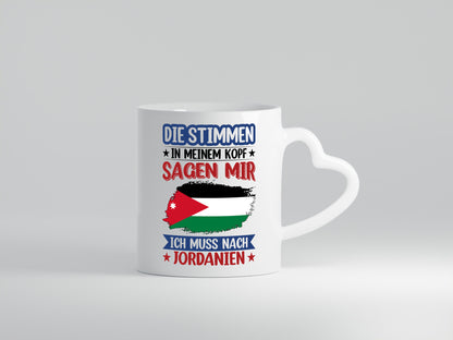 Jordanien | Urlaub Stimmen in meinem Kopf Traumland Humor Geschenkidee Tasse
