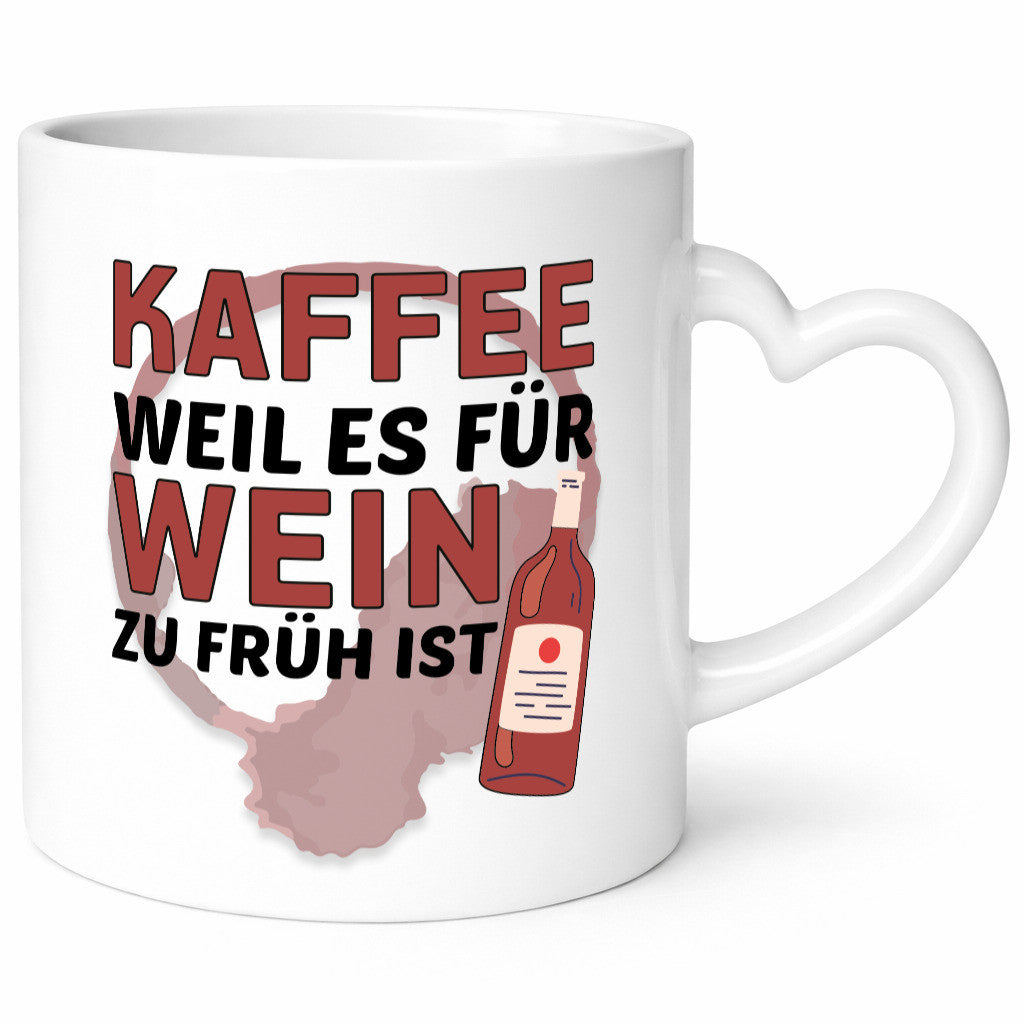 Zu früh für Wein | Büro Sarkasmus lustiger Spruch Geschenkidee Arbeit Kollegen