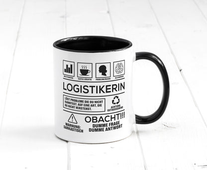 Achtung Probleme Logistikerin | Logistik lustiger Spruch Geschenk Humor