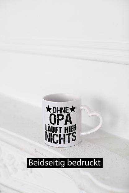 Ohne Opa läuft hier nichts | Sterne Geschenkidee Familie Humor Tasse