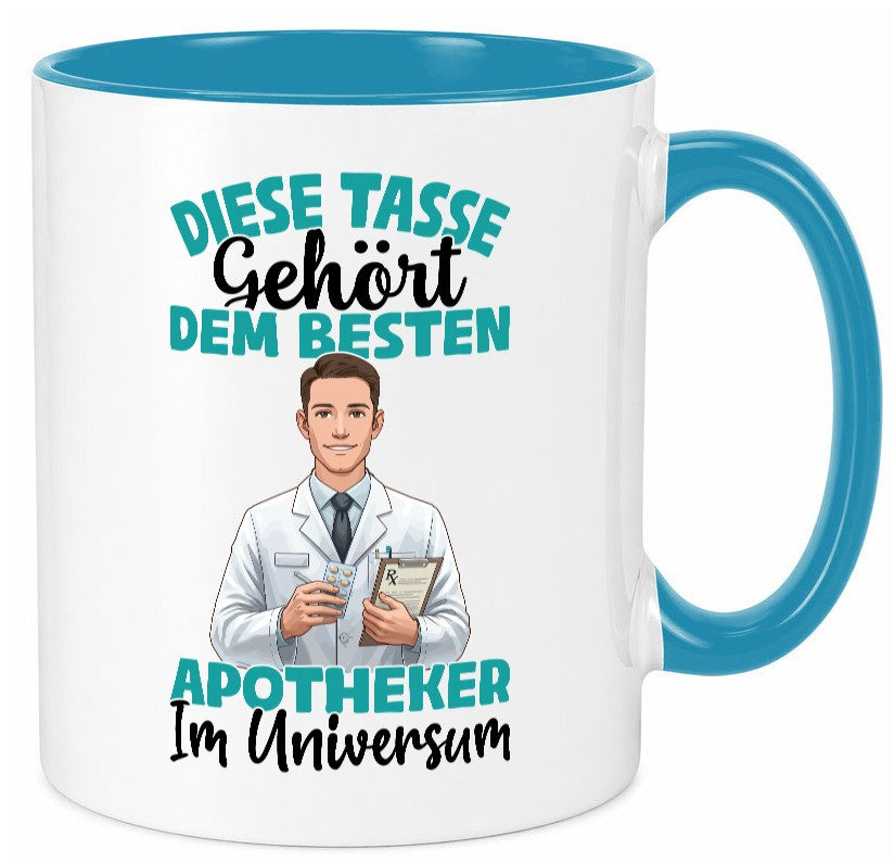 Im Universum: Apotheker | Apotheke Pharmazie Geschenkidee Humor Tasse