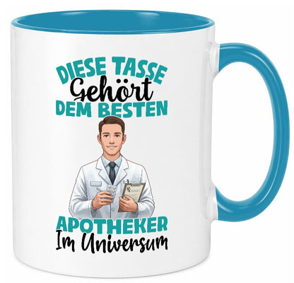 Im Universum: Apotheker | Apotheke Pharmazie Geschenkidee Humor Tasse