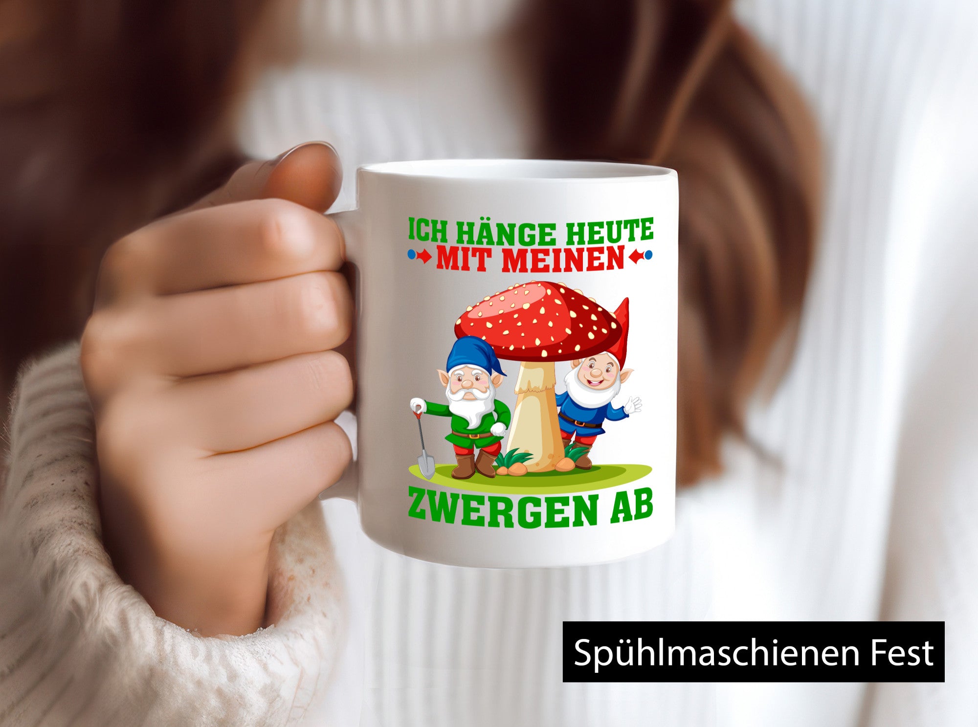 Hänge mit meinen Zwergen ab | Gartenzwerg Geschenk Humor Geschenkidee lustiger