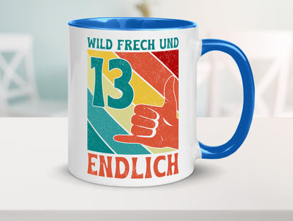 13. Geburtstag | 13 Jahre Wild und Frech Humor Geschenkidee Tasse