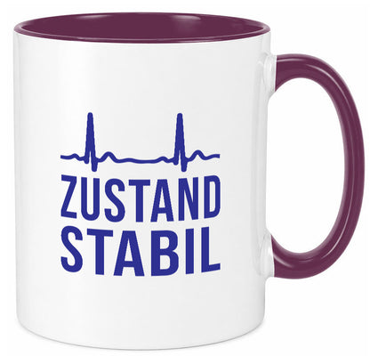 Zustand stabil | Herzschlag v2 Geschenk Humor Geschenkidee lustiger Spruch Tasse