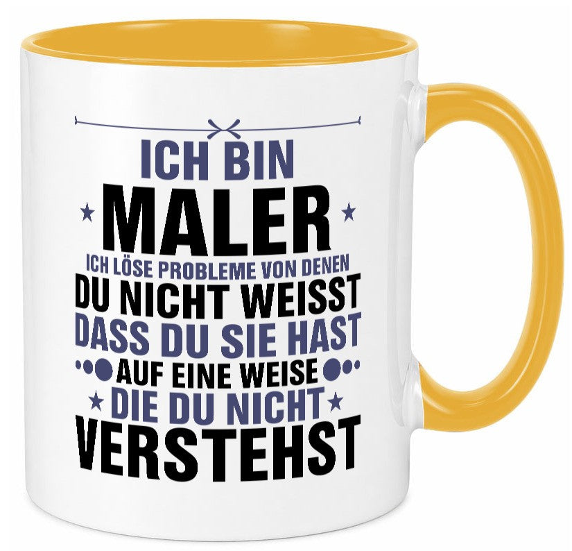 Löse Probleme: Maler | Malerei v2 lustig Humor Geschenkidee Geschenk Tasse