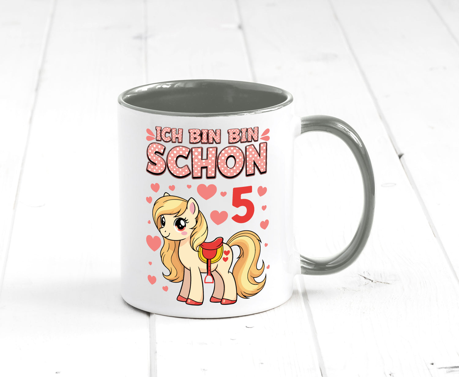 5. Geburtstag | 5 Jahre Mädchen Reiten Pony Humor Geschenkidee Tasse