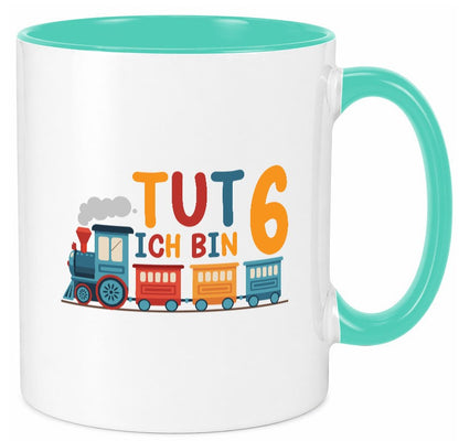 6. Geburtstag | 6 Jahre Eisenbahn Zug junge lustiger Spruch Geschenk Tasse