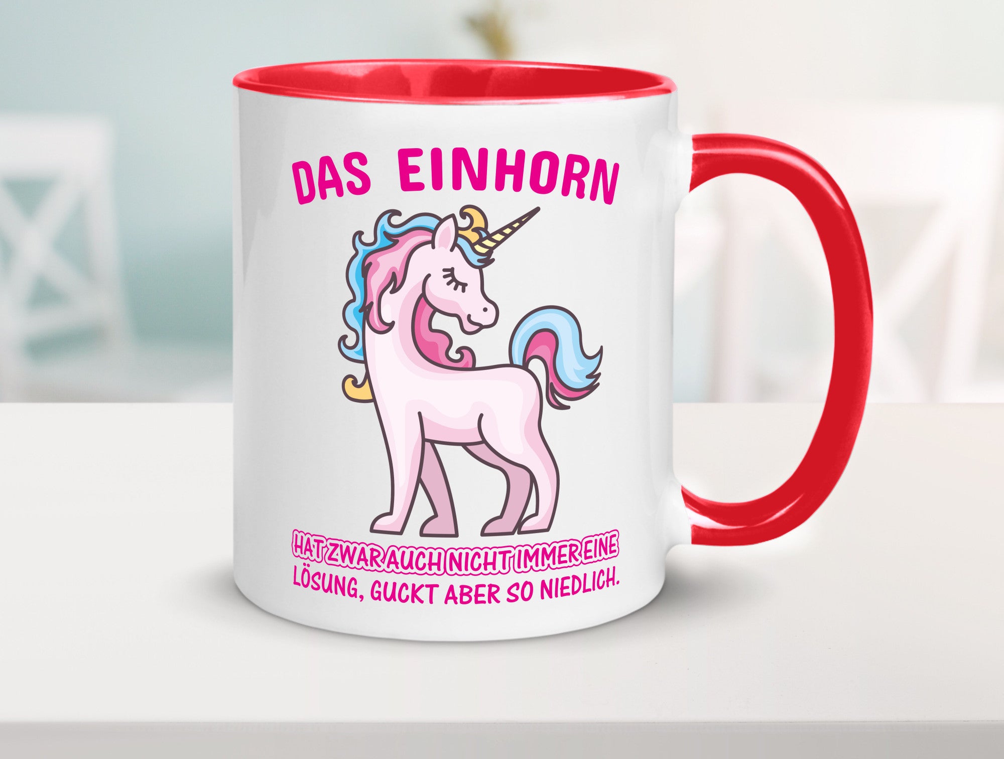 Niedliches Einhorn | lustige Tasse Frauen Mädchen lustiger Spruch Geschenk