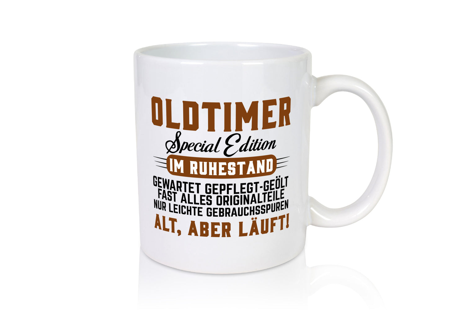 Oldtimer | Rentner Ruhestand Alt aber läuft Humor Jubiläum Geschenkidee Tasse