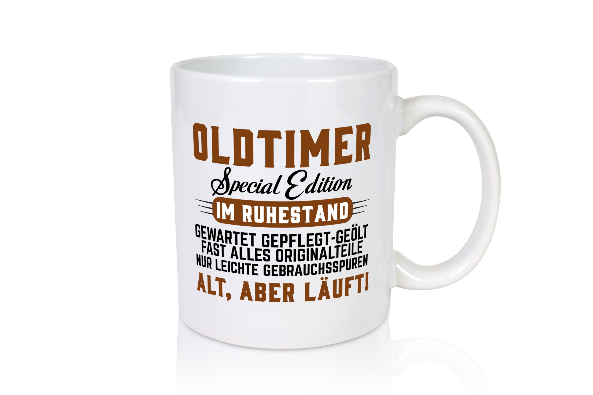 Oldtimer | Rentner Ruhestand Alt aber läuft Humor Jubiläum Geschenkidee Tasse