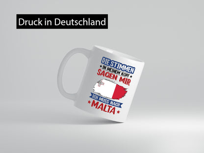 Malta | Urlaub Stimmen in meinem Kopf Traumland lustiger Spruch Geschenk Humor