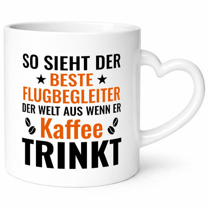 Kaffee trinkt: Flugbegleiter | Steward Flughafen Geschenk Humor Geschenkidee