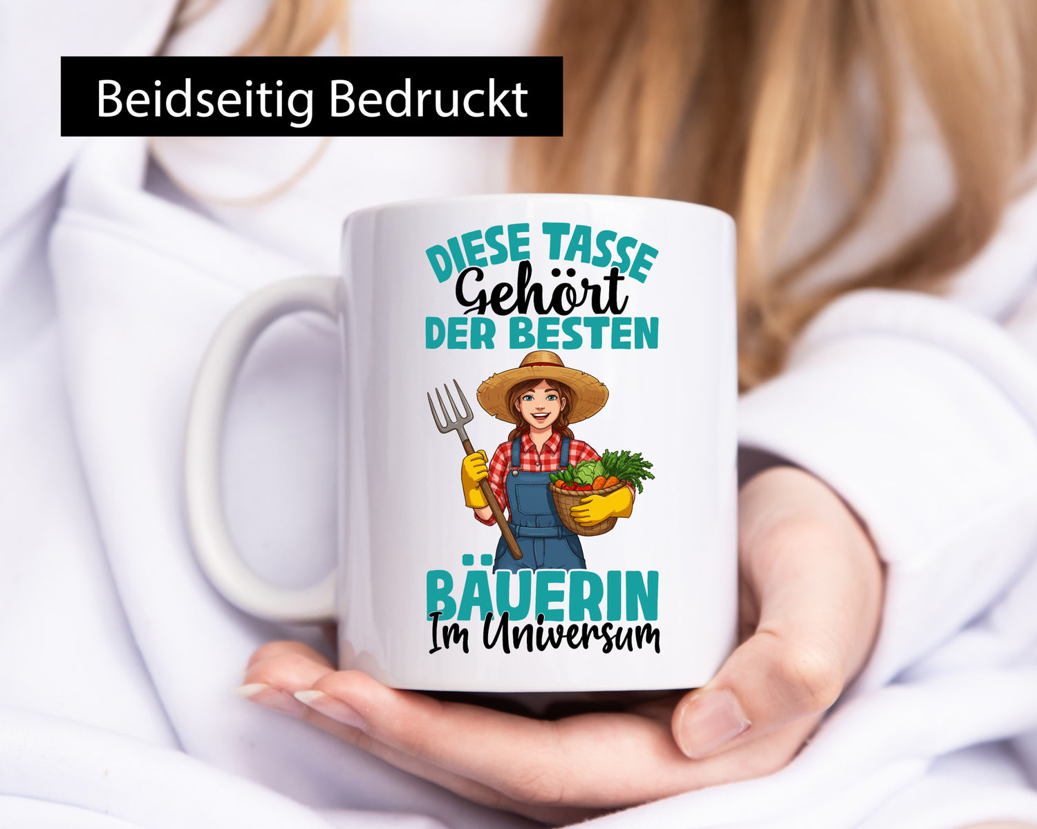 Im Universum: Bäuerin | Bauernhof Landwirtschaft lustiger Spruch Geschenk Humor