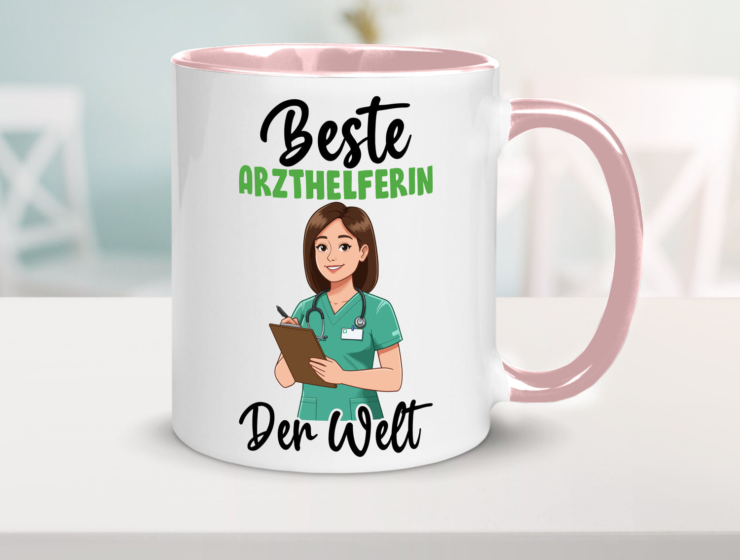 Beste Arzthelferin | Fachangestellte Medizin v2 Geschenkidee Humor Tasse