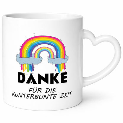 Danke für die Kunderbunte Zeit | Regenbogen lustiger Spruch Geschenk Humor