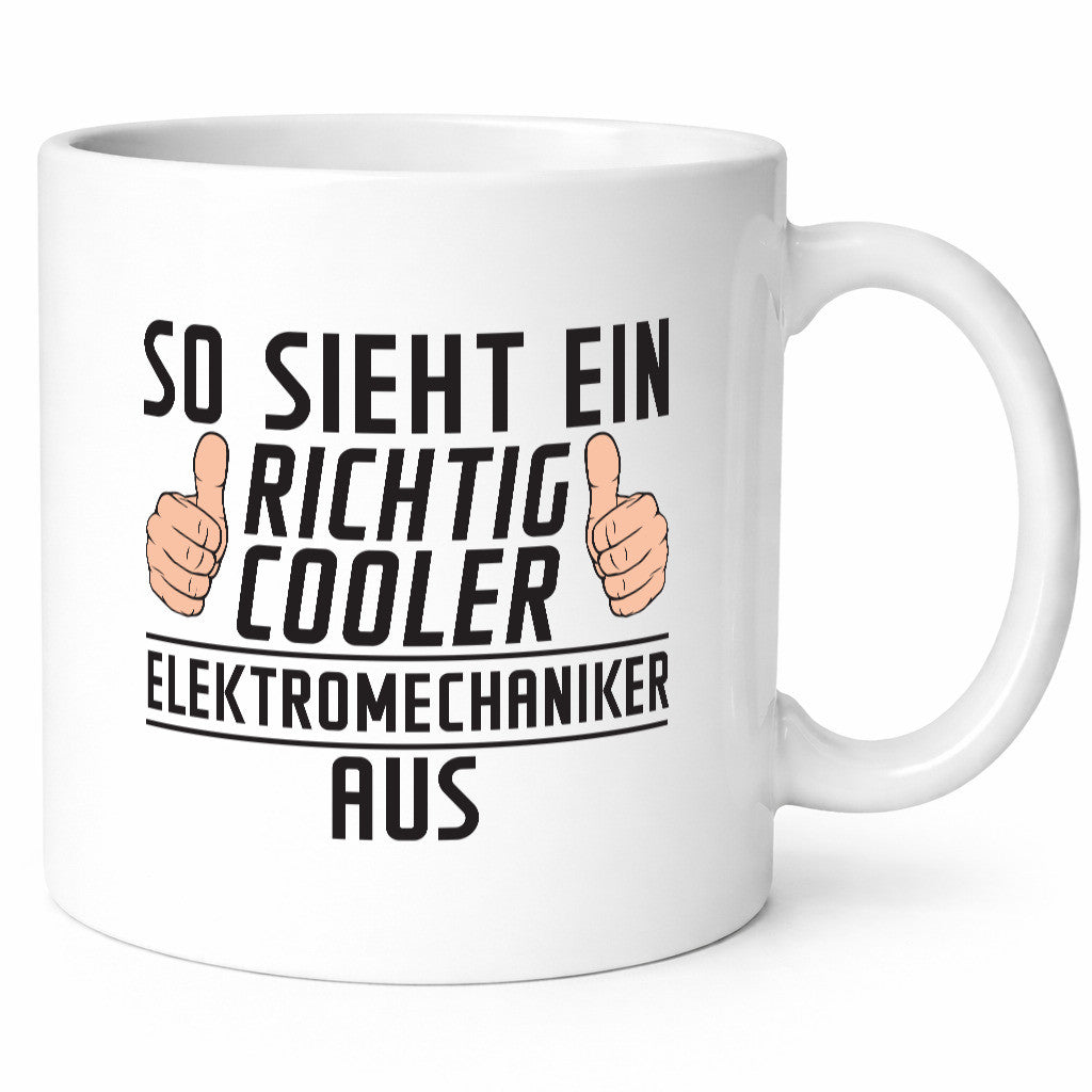Richtig Cooler Elektromechaniker | Mechaniker Elektrik Humor Geschenkidee Tasse