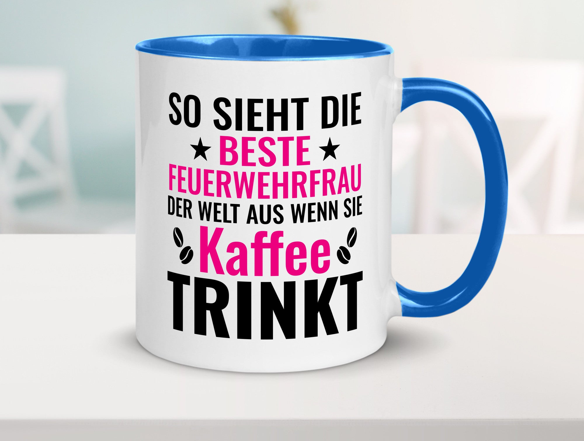 Kaffee trinkt: Feuerwehrfrau | Feuerwehr Geschenkidee Humor Tasse